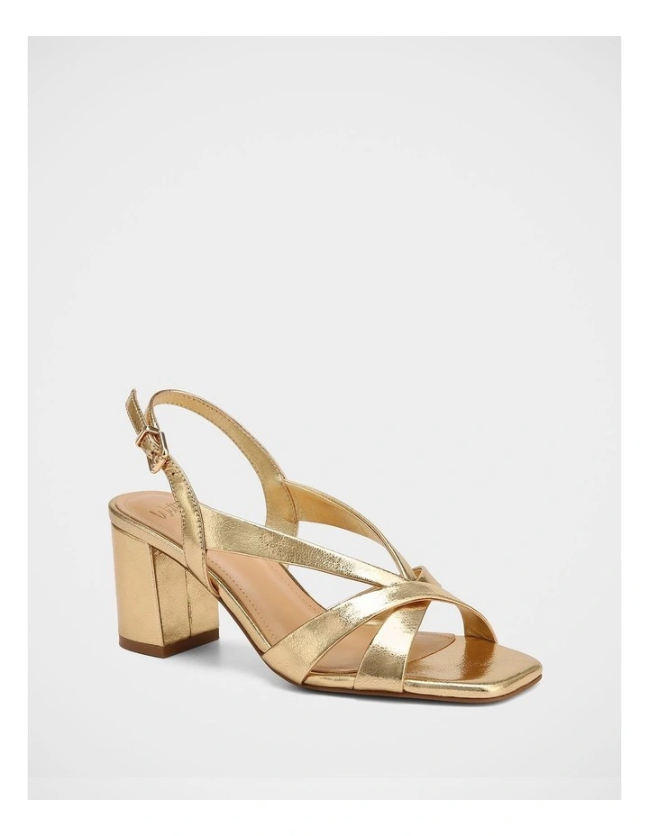 Josie Metallic Leather Sandal in Gold image 2