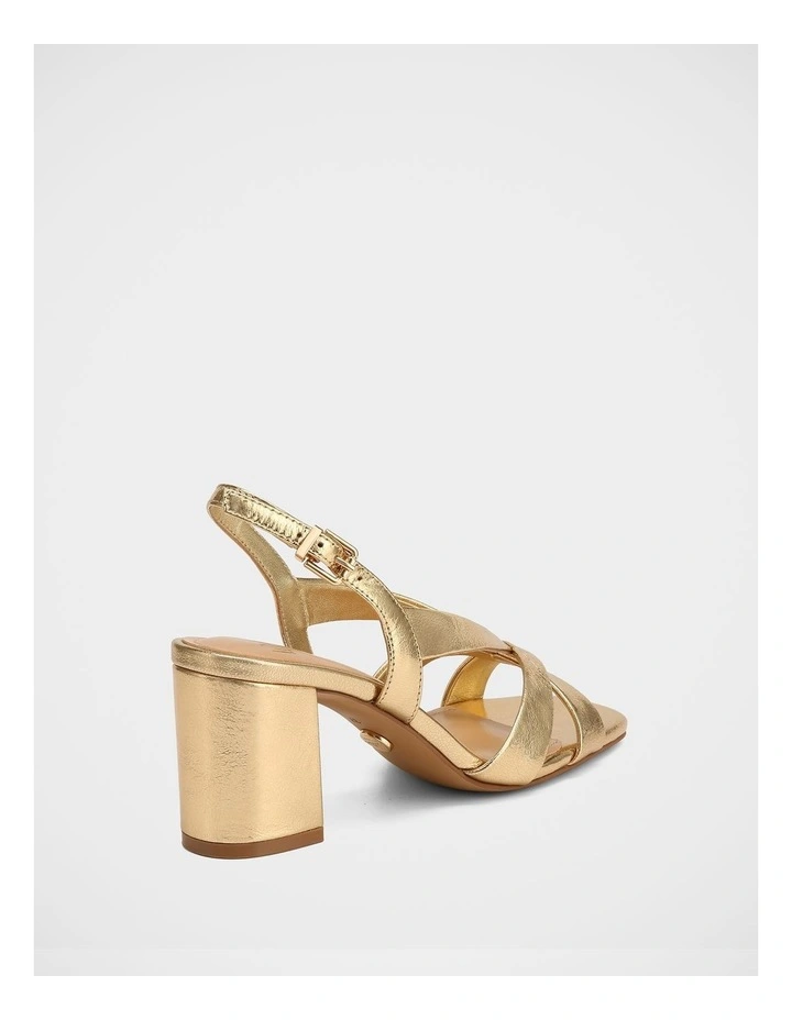 Josie Metallic Leather Sandal in Gold image 4