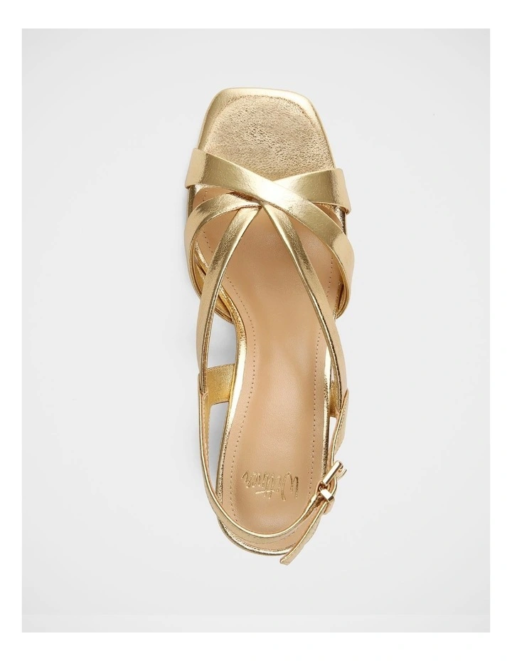 Josie Metallic Leather Sandal in Gold image 5