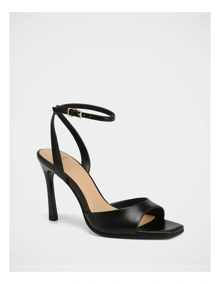 Xandy Leather Heel in Black image 2
