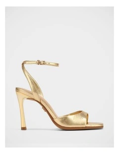 Xandy Metallic Leather Heel in Gold