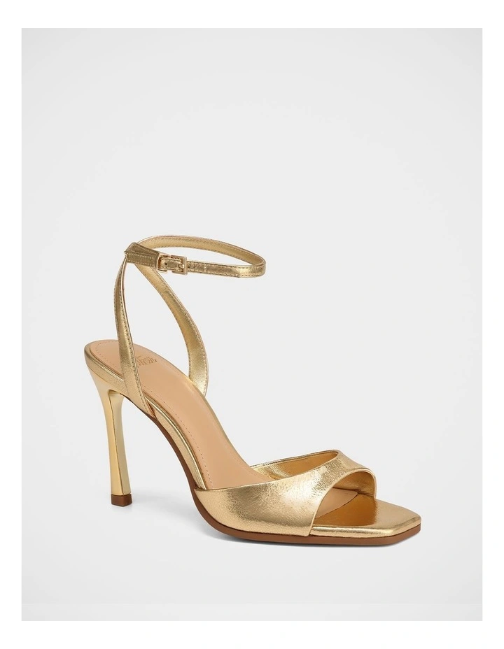Xandy Metallic Leather Heel in Gold image 2