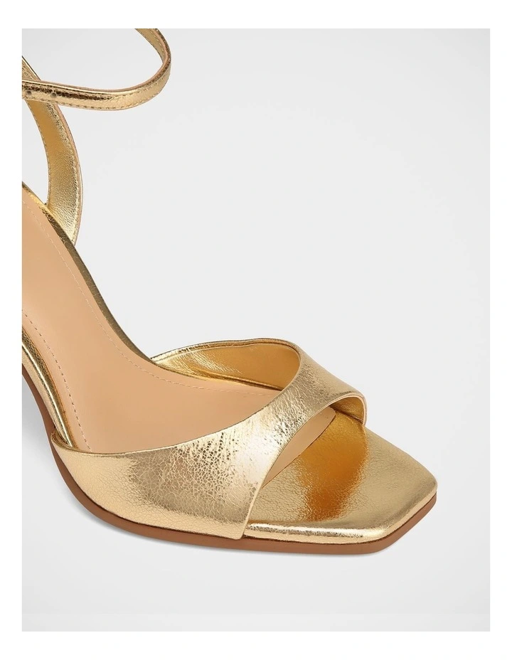 Xandy Metallic Leather Heel in Gold image 3