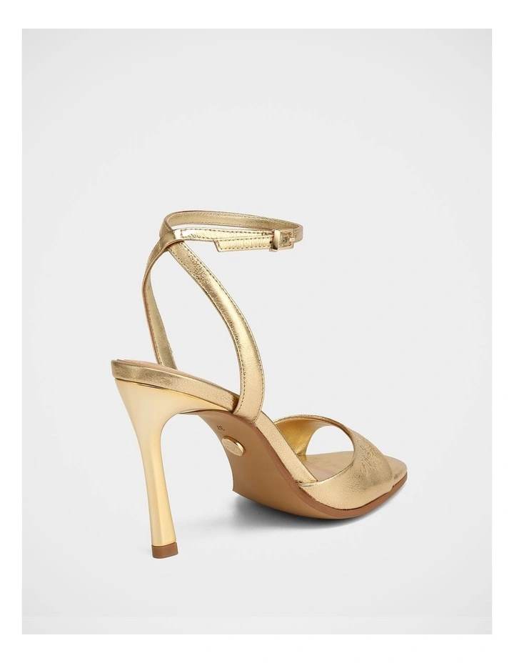Xandy Metallic Leather Heel in Gold image 4