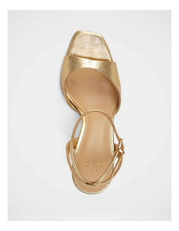 Xandy Metallic Leather Heel in Gold image 5