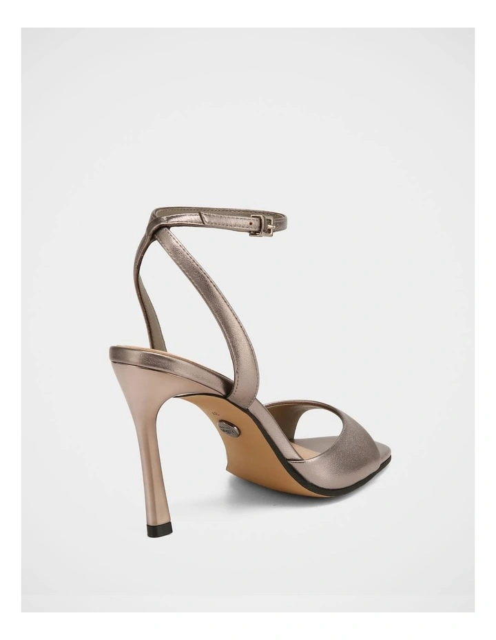 Xandy Metallic Leather Heel in Pewter image 4