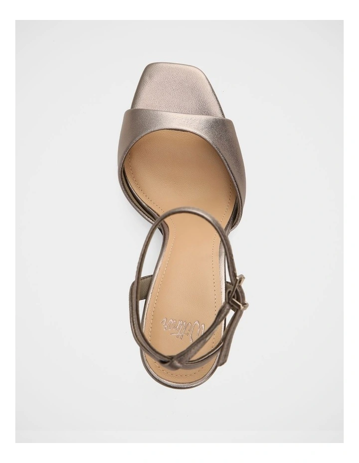 Xandy Metallic Leather Heel in Pewter image 5