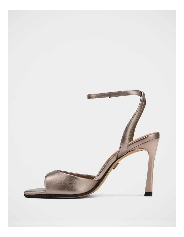 Xandy Metallic Leather Heel in Pewter image 6