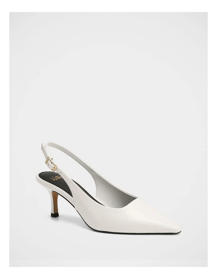 Mella Leather Slingback in White image 2