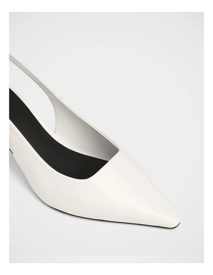 Mella Leather Slingback in White image 3