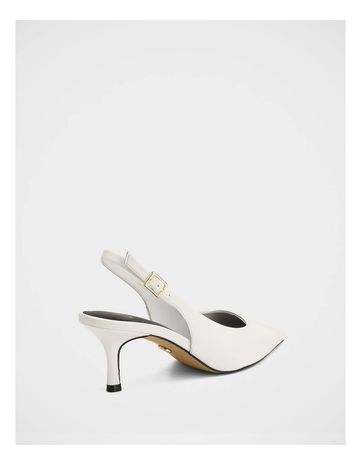 Mella Leather Slingback in White image 4