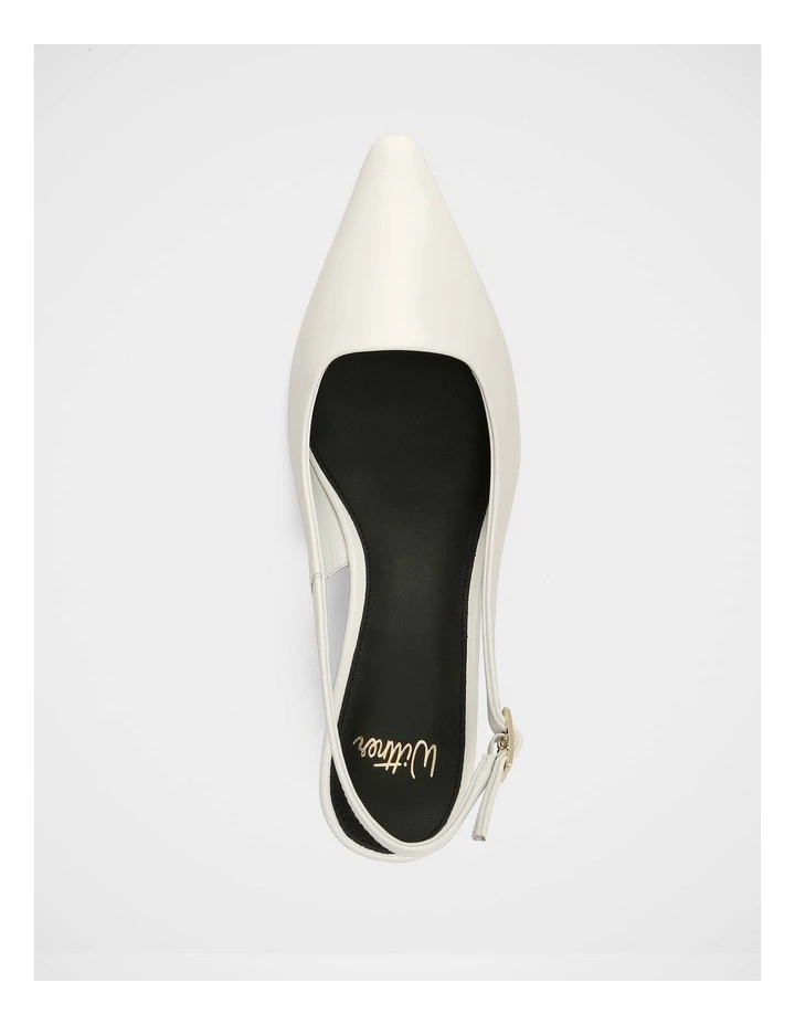 Mella Leather Slingback in White image 5