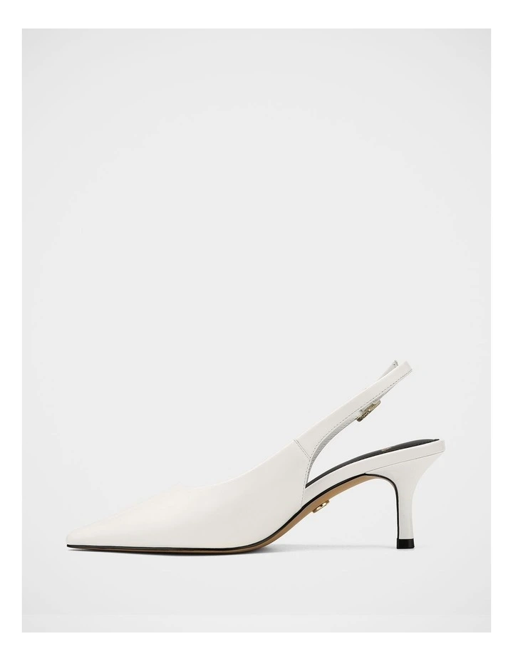 Mella Leather Slingback in White image 6