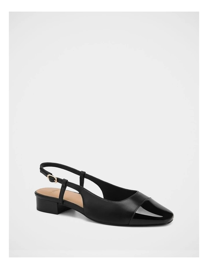Dame Leather Slingback in Black image 2