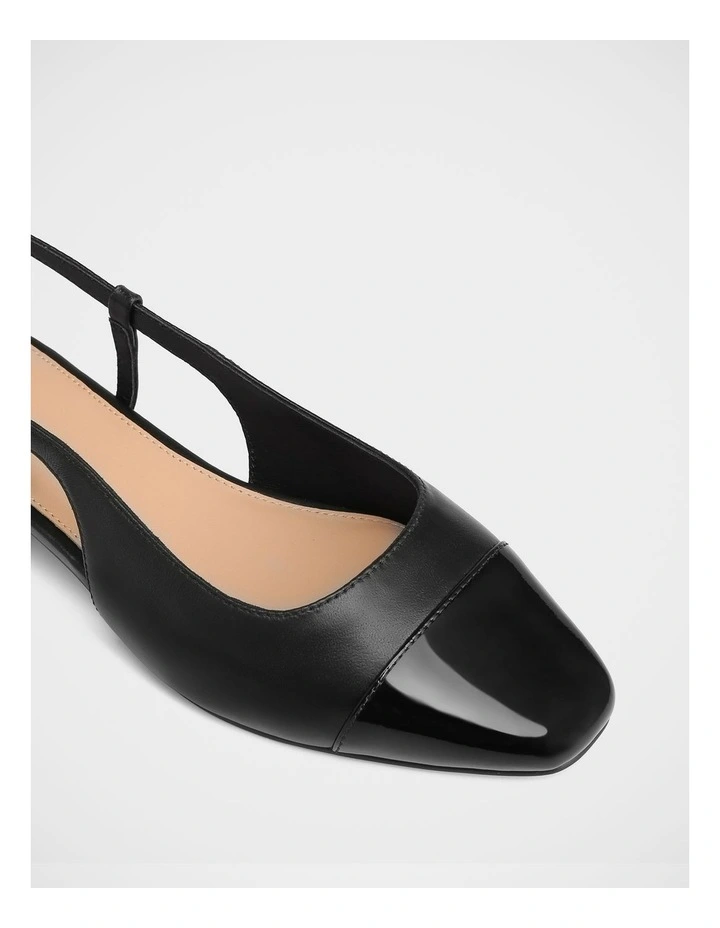Dame Leather Slingback in Black image 3