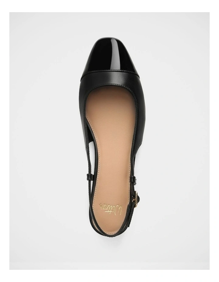 Dame Leather Slingback in Black image 5
