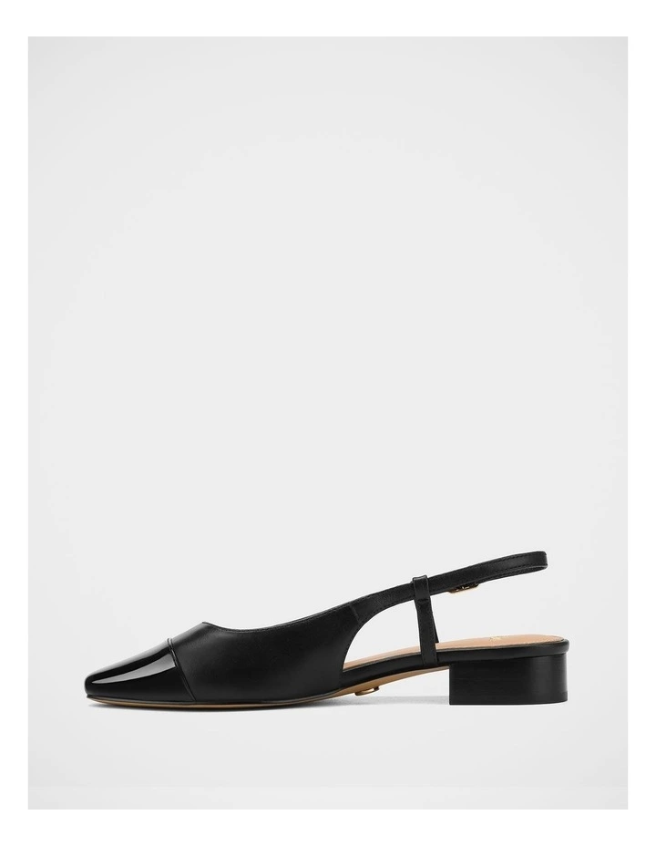 Dame Leather Slingback in Black image 6