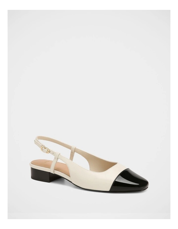 Dame Leather Slingback in White image 2