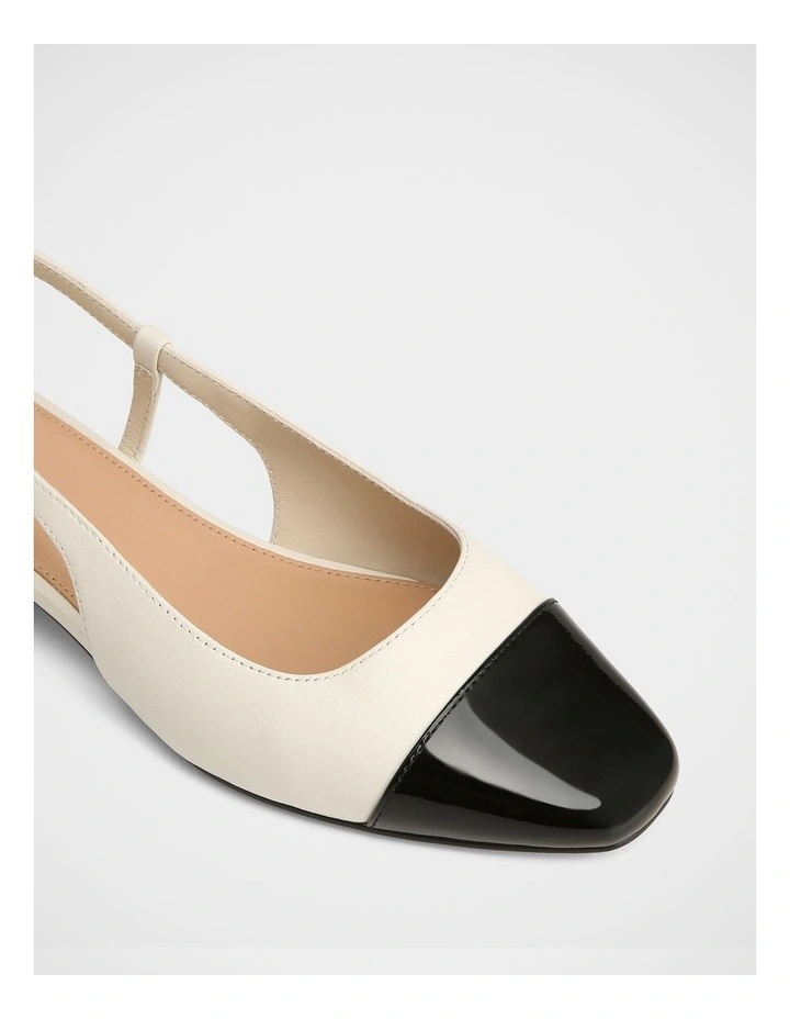 Dame Leather Slingback in White image 3