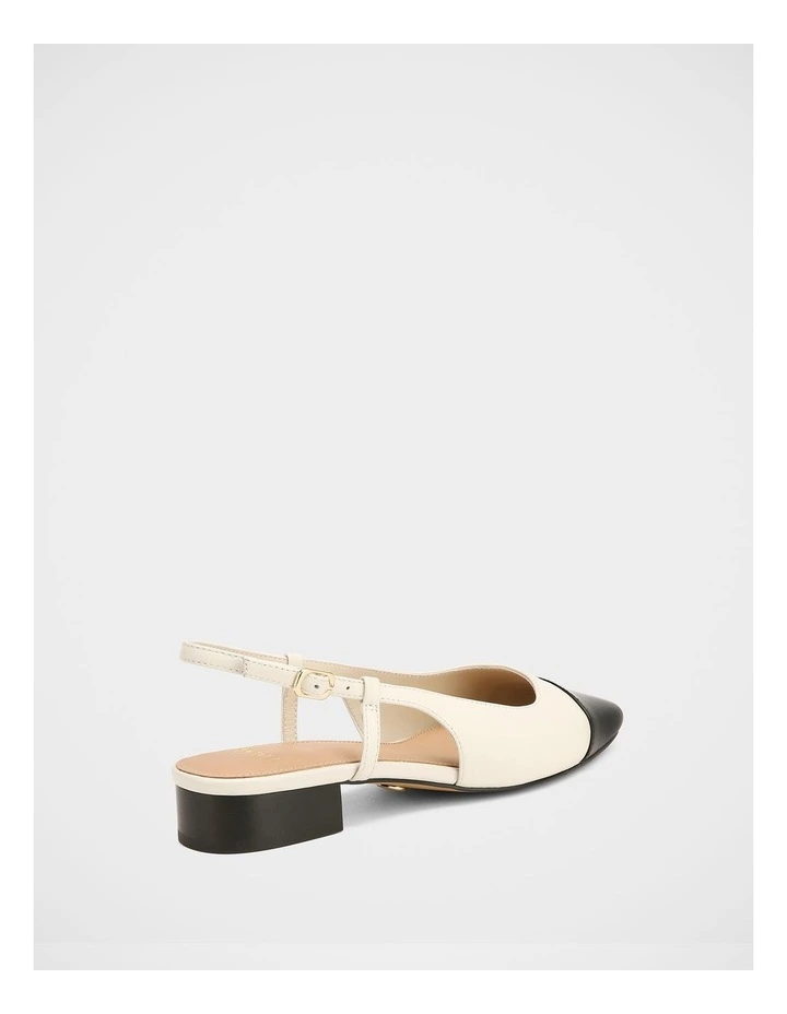 Dame Leather Slingback in White image 4