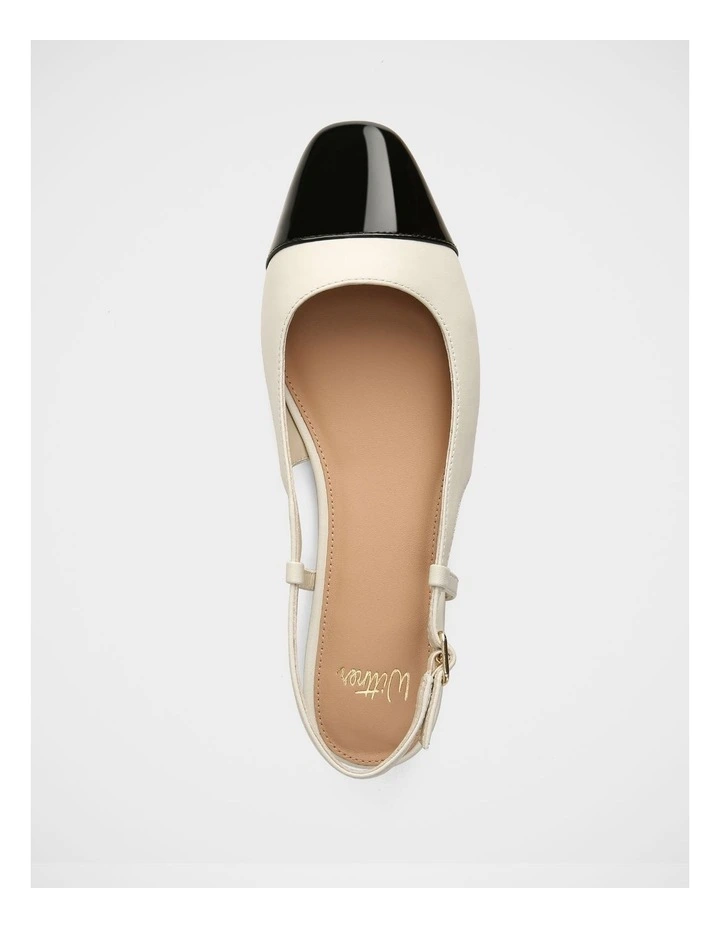 Dame Leather Slingback in White image 5