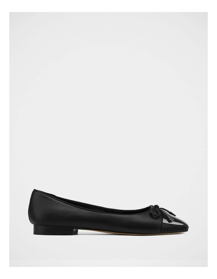 Amelia Leather Ballet Flat in Black image 1