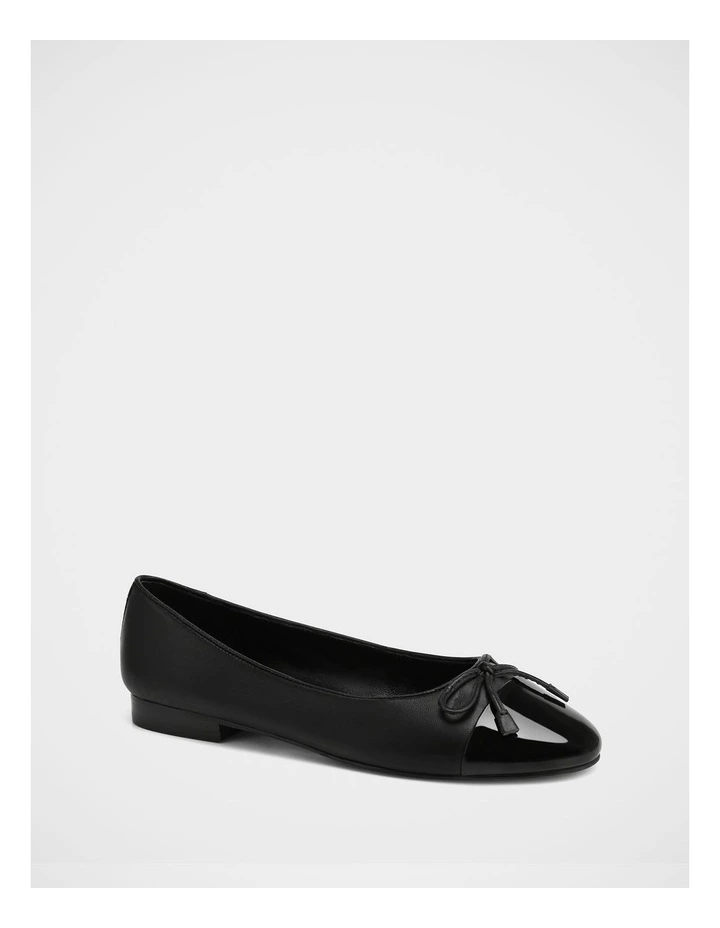Amelia Leather Ballet Flat in Black image 2
