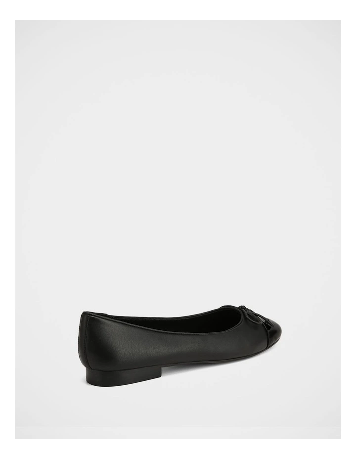 Amelia Leather Ballet Flat in Black image 4