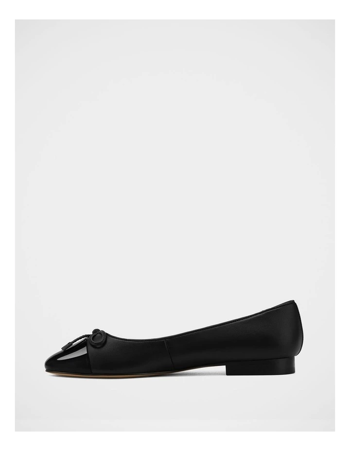 Amelia Leather Ballet Flat in Black image 6