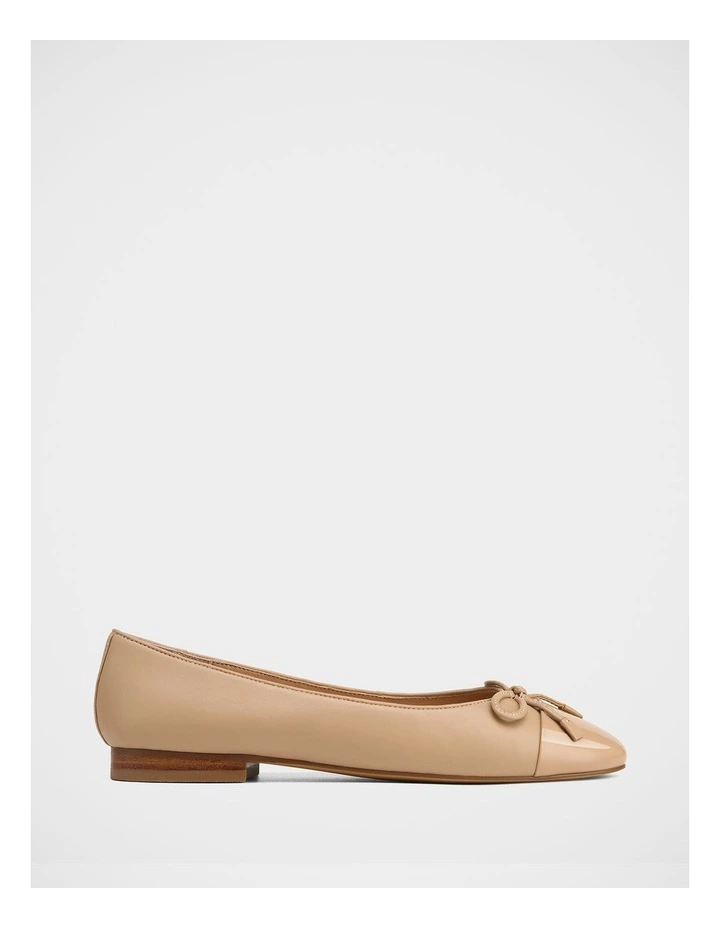 Amelia Leather Ballet Flat in Nude image 1