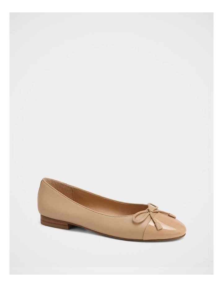 Amelia Leather Ballet Flat in Nude image 2