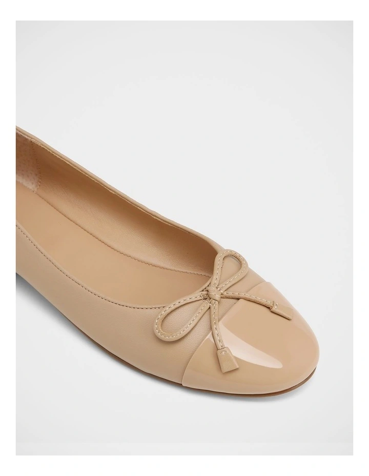 Amelia Leather Ballet Flat in Nude image 3