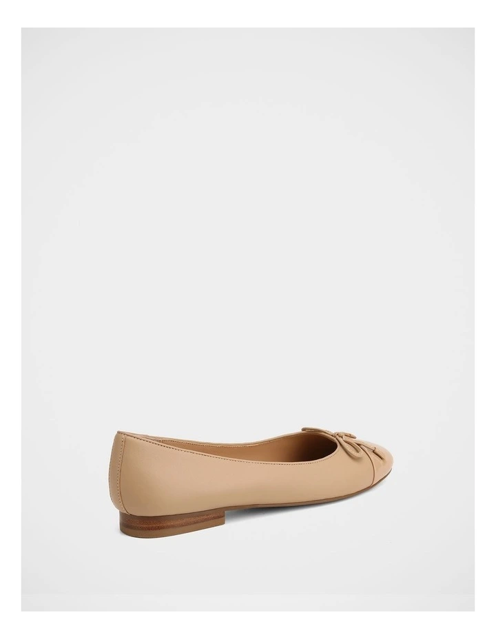 Amelia Leather Ballet Flat in Nude image 4