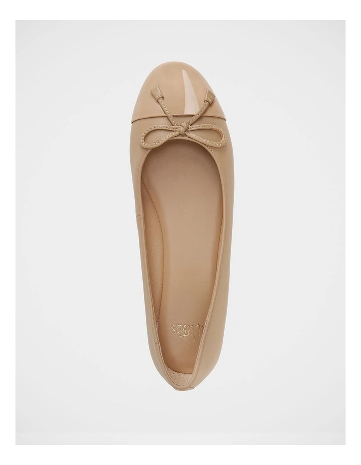Amelia Leather Ballet Flat in Nude image 5