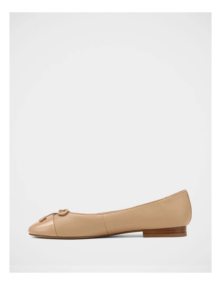 Amelia Leather Ballet Flat in Nude image 6
