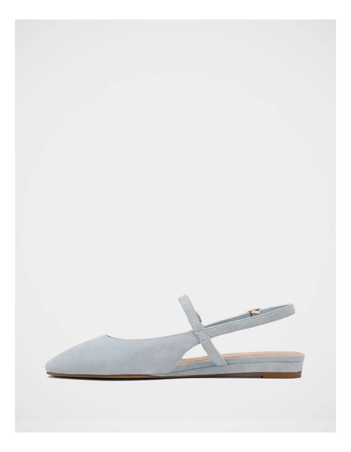 Dallas Suede Leather Slingbacks in Soft Blue image 6