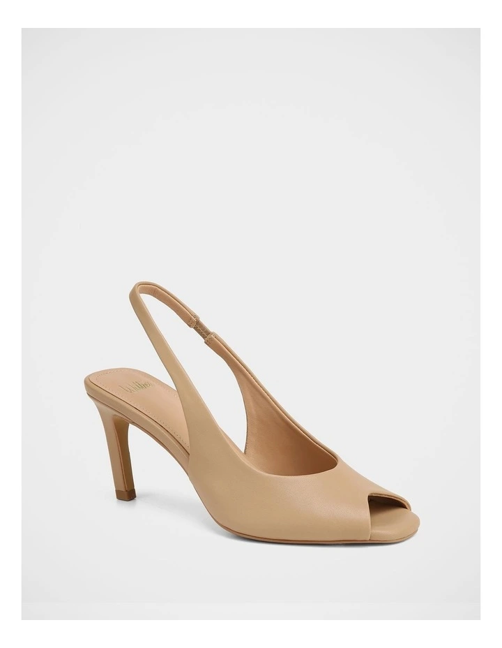 Polly Leather Slingback in Nude image 2
