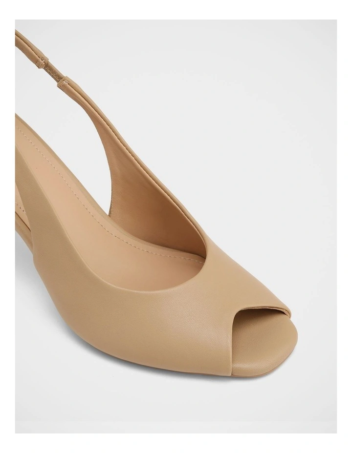 Polly Leather Slingback in Nude image 3