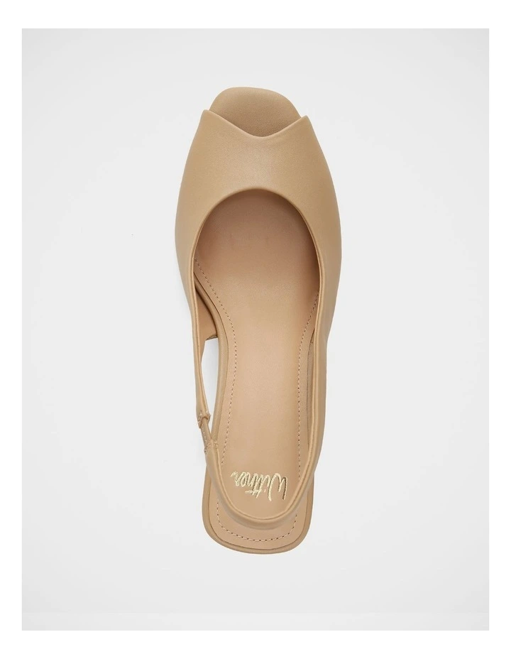 Polly Leather Slingback in Nude image 5