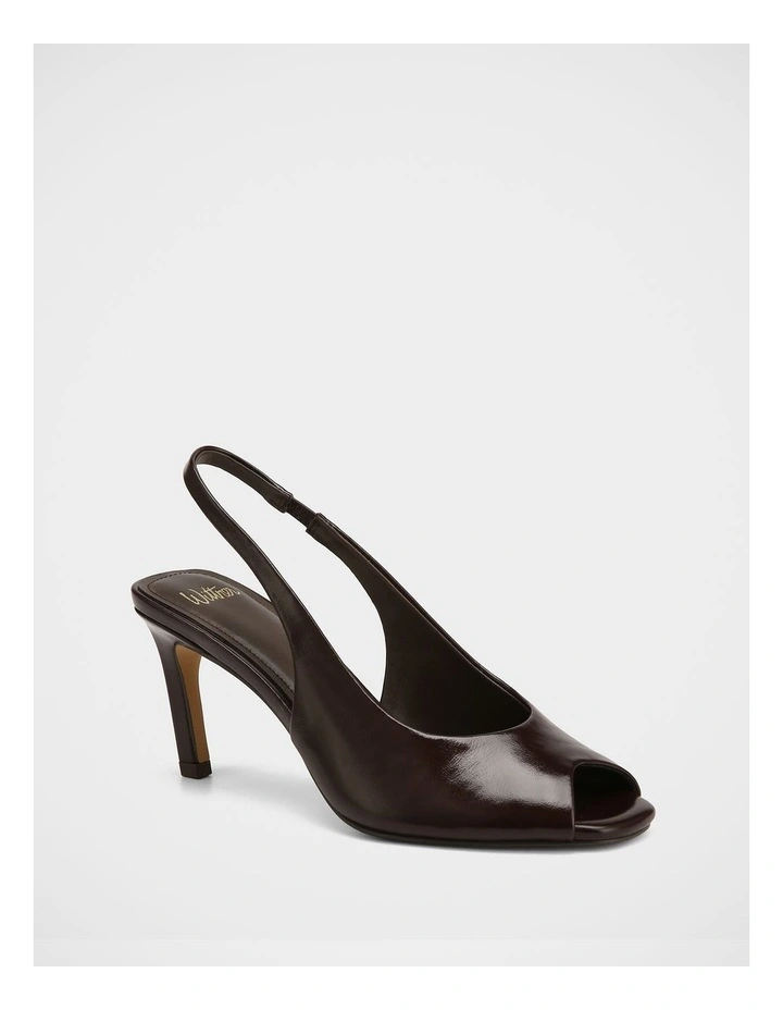 Polly Leather Slingbacks in Dark Brown image 2