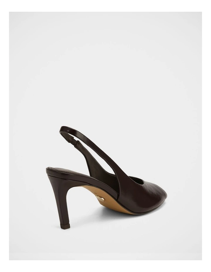 Polly Leather Slingbacks in Dark Brown image 4
