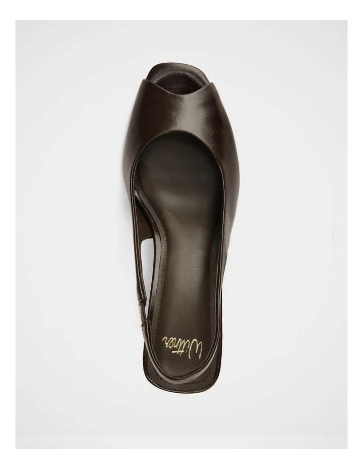 Polly Leather Slingbacks in Dark Brown image 5
