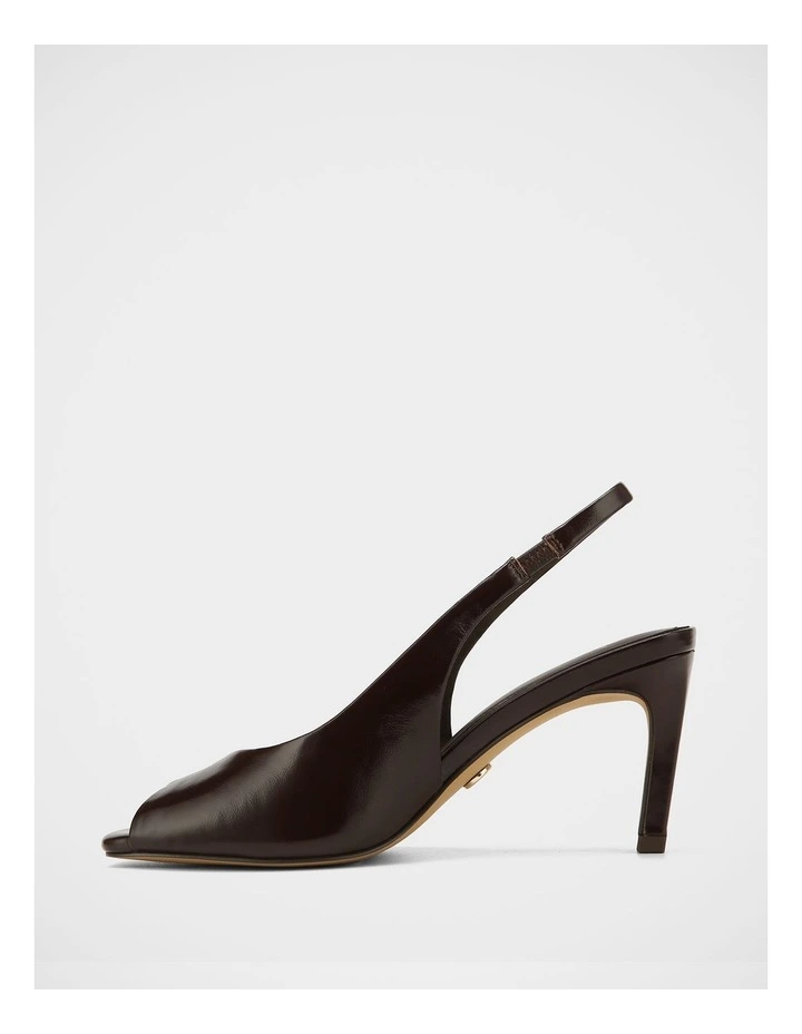 Polly Leather Slingbacks in Dark Brown image 6