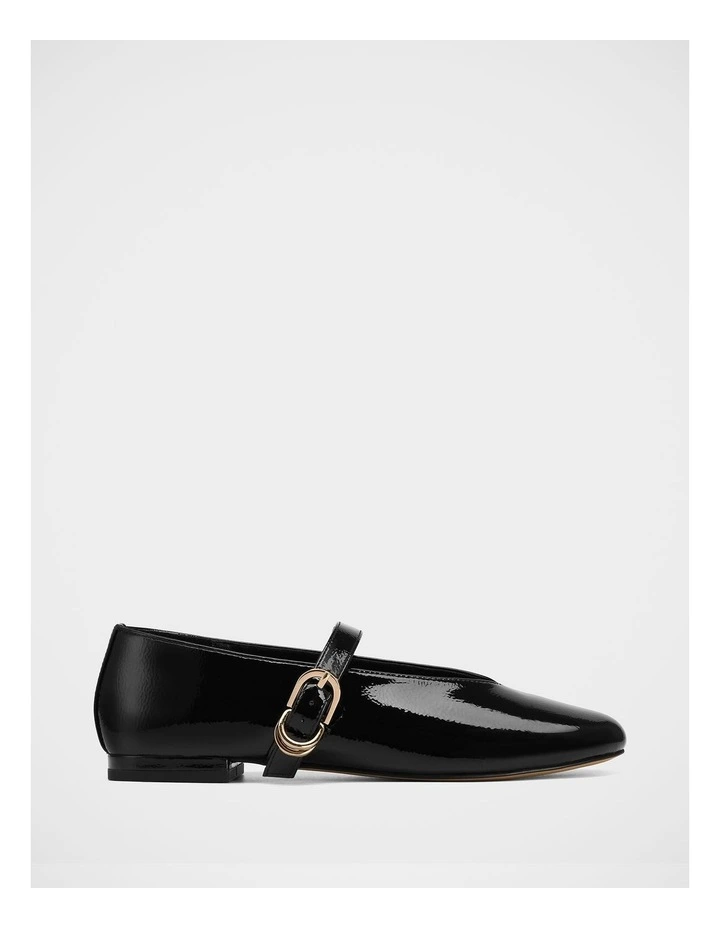 Dakota Crinkle Patent Leather Mary Jane in Black image 1