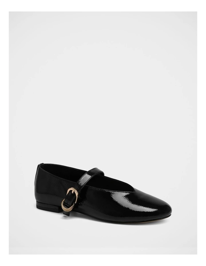 Dakota Crinkle Patent Leather Mary Jane in Black image 2