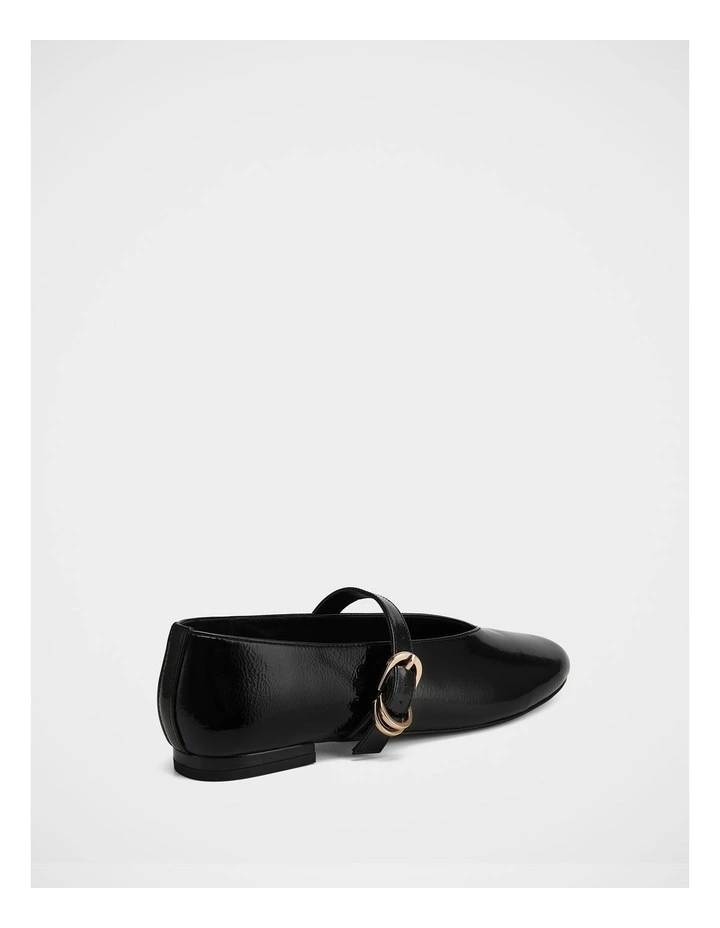Dakota Crinkle Patent Leather Mary Jane in Black image 4
