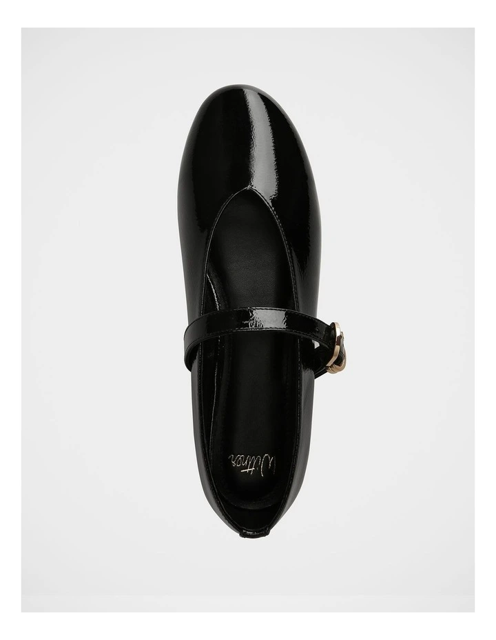 Dakota Crinkle Patent Leather Mary Jane in Black image 5