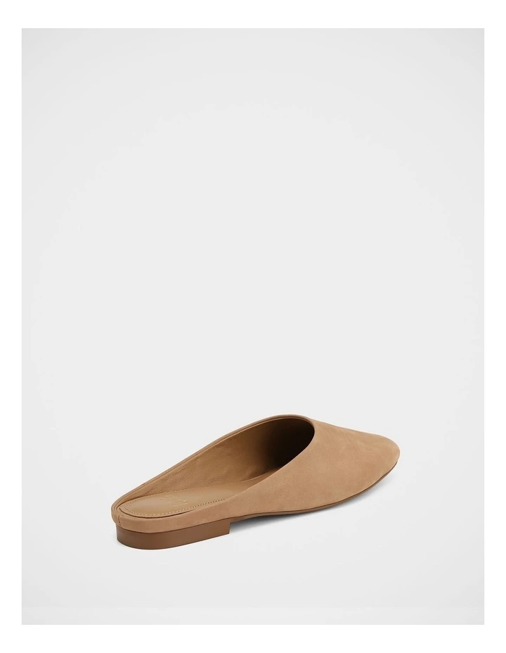 Clover Nubuck Leather Mules in Oyster image 4