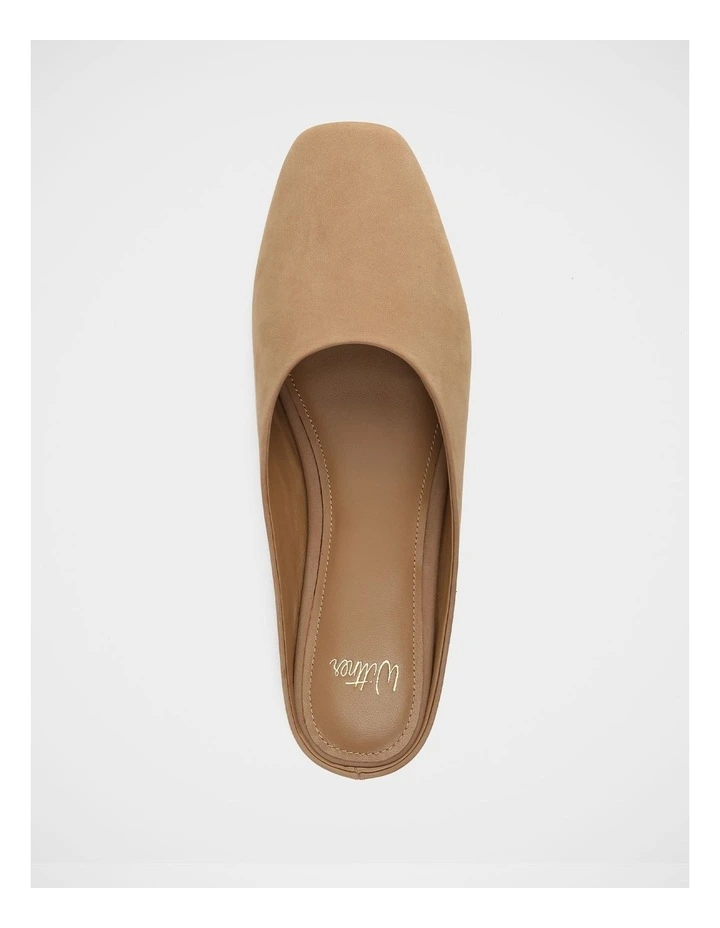 Clover Nubuck Leather Mules in Oyster image 5