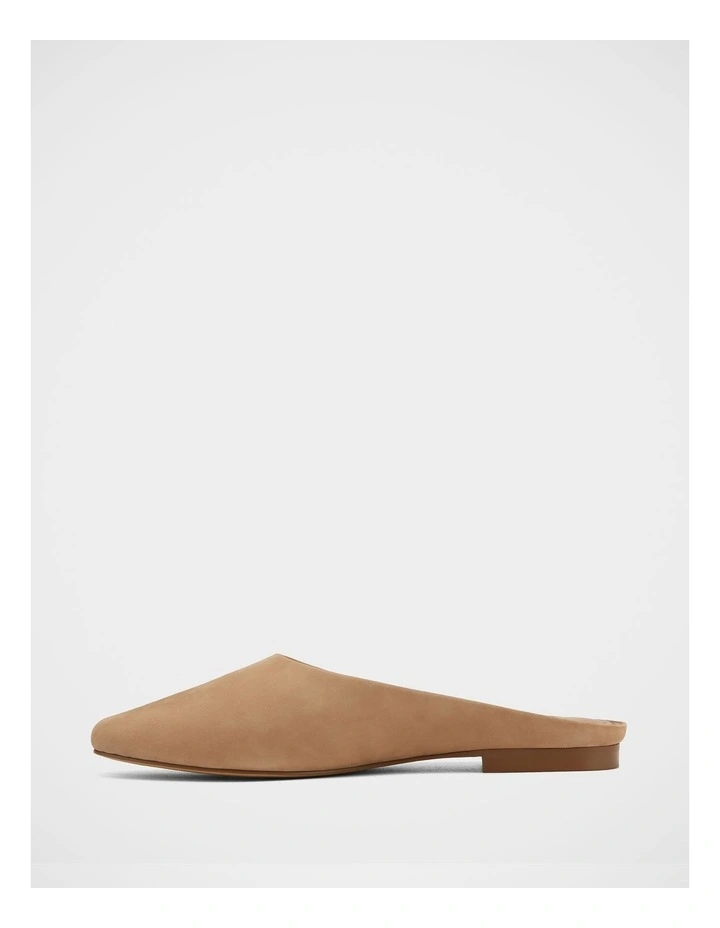 Clover Nubuck Leather Mules in Oyster image 6
